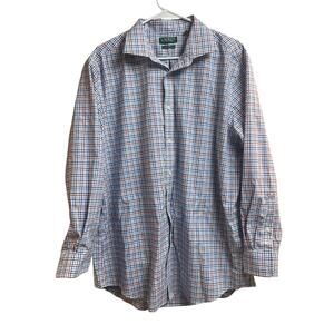 Lauren Ralph Lauren Regular Fit Supima Cotton Men's Checked Button Up Shirt XL
